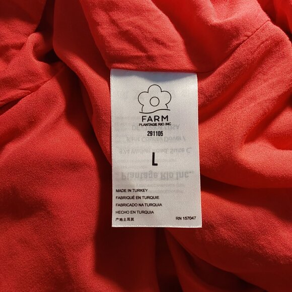 Farm Rio Red Tiki Bananas Tiered Maxi Sundress - Large - Great Condition - Picture 9 of 11